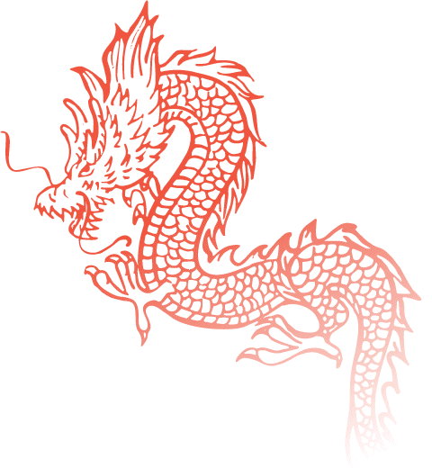 赤い竜のイラスト